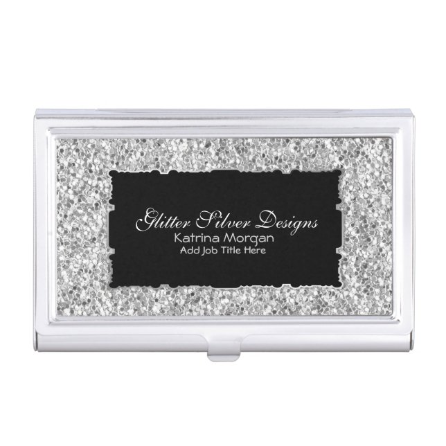 Template Business Card Case Silver (Front)