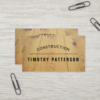 Template Business Card Customize wood plank