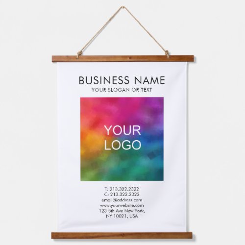 Template Business Company Logo Text Promotional Hanging Tapestry