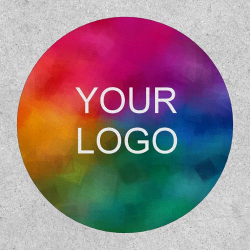 Template Business Logo or Photo Pic Custom Circle Patch
