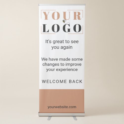 Template Business Logo Welcome Vertical Retractable Banner