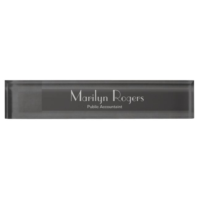 Template - Chalkboard Background Customize Desk Name Plate (Front)
