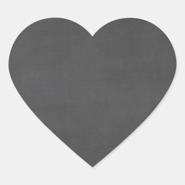 Template - Chalkboard Background Customize Heart Sticker (Front)