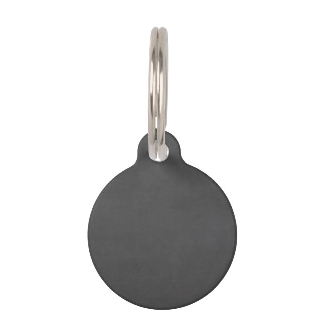 Template - Chalkboard Background Customize Pet ID Tag (Back)