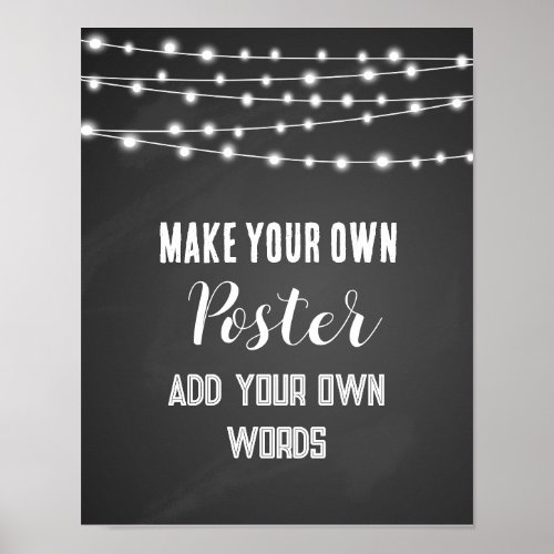 Template Chalkboard Make Your Own Poster Print