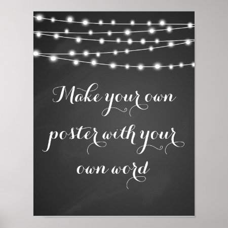Template Chalkboard Make Your Own Poster Print