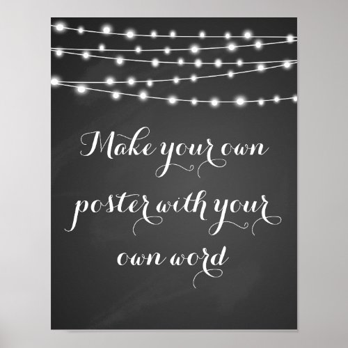 Template Chalkboard Make Your Own Poster Print