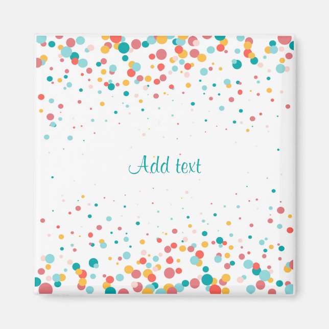 Template, Colorful Bubbles Magnet (Front)