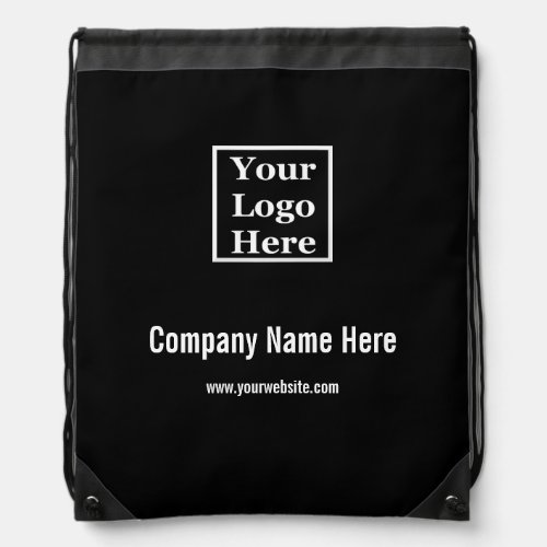 Template Company Name Website and Your Logo Here Drawstring Bag