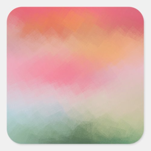 Template Custom Modern Colorful Abstract Art Blank Square Sticker