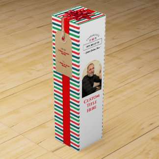 Template Custom Photo Special Quality Gift Stripes Wine Box