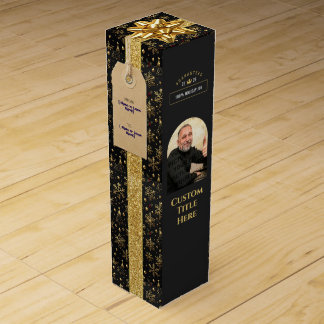 Template Custom Photo Special Quality Gold Luxury Wine Box