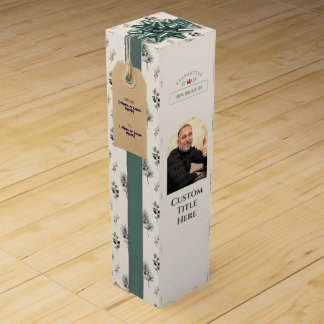 Template Custom Photo Special Quality Rustic Cream Wine Box