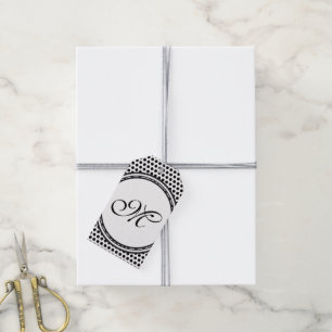 Template - Custom your text, monogram & backgr. Gift Tags