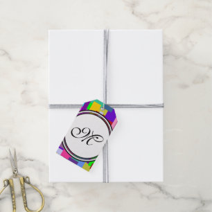 Template - Custom your text, monogram & backgr. Gift Tags