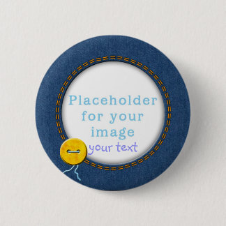 Template "Denim & Button" Pinback Button
