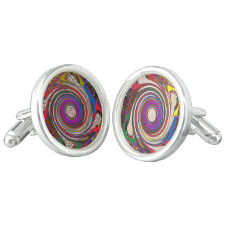 Template DIY add photo logo text sterling silver Cufflinks