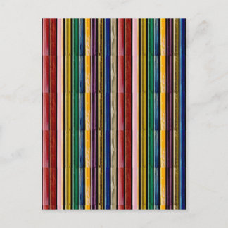 Template DIY Add TEXT IMAGE Rainbow Embossed Strip Postcard