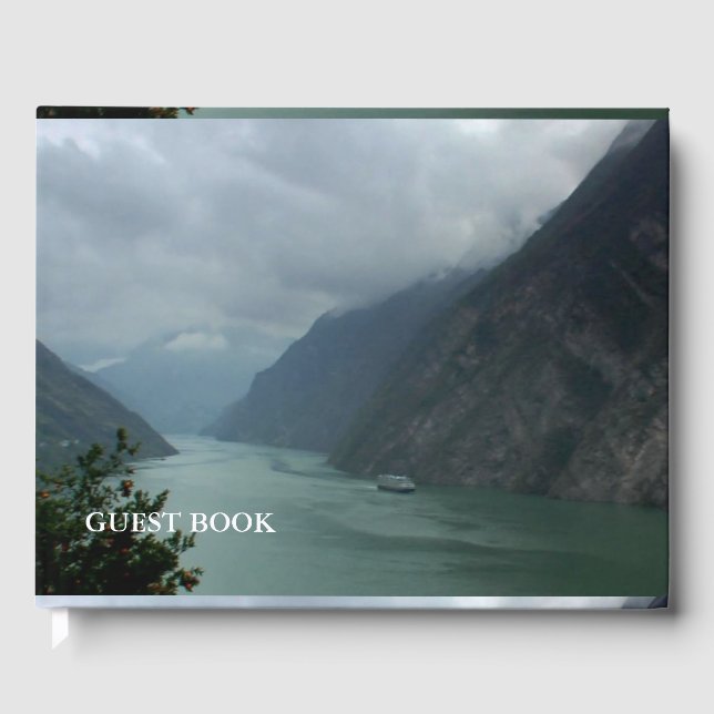 TEMPLATE DIY change color add photo text color Guest Book (Front)