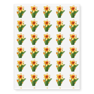 Template DIY Replace FLOWER with your photo 80 Temporary Tattoos