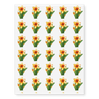 Template DIY Replace FLOWER with your photo 80 Temporary Tattoos