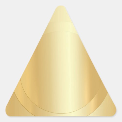 Template Elegant Add Your Text Blank Faux Gold Triangle Sticker