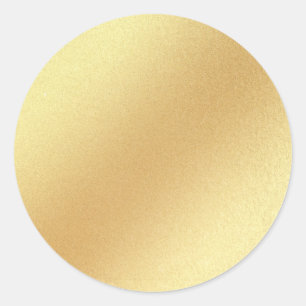 Template Elegant Faux Gold Glitter Glamor Blank Classic Round Sticker