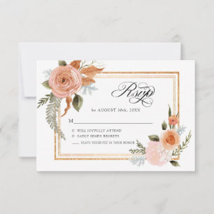 TEMPLATE Elegant Floral Burgundy Blush Floral Gold