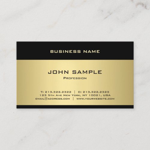 Template Elegant Gold Professional Modern Trendy Business Card