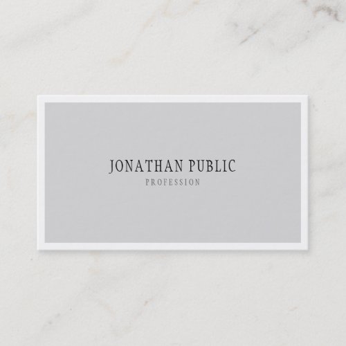 Template Elegant Minimalist Simple Grey White Cool Business Card