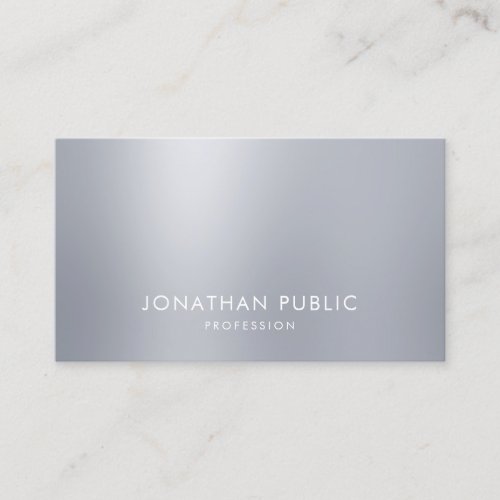 Template Elegant Modern Silver Look Professional Business Card