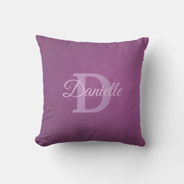 Template Elegant Name Monogram Letter D Script Outdoor Pillow (Front)
