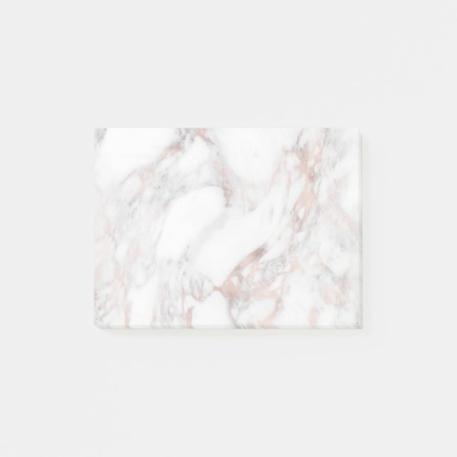 Template Elegant Rose Marble Background Modern Post-it Notes (Front)