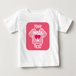 Template Elegant White Color Trendy 2023 Customize Baby T-Shirt