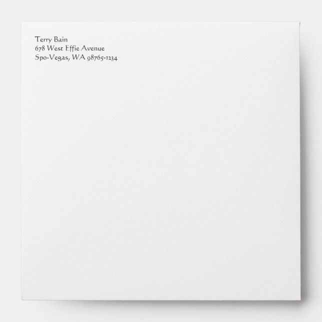 Template Envelope (Front)
