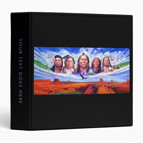 Template Famous Native Americans Indian Chiefs 3 Ring Binder