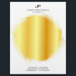 Template Faux Gold Elegant Monogram Glamour Letterhead<br><div class="desc">Template Faux Gold Elegant Monogram Glamour Modern Letterhead.</div>