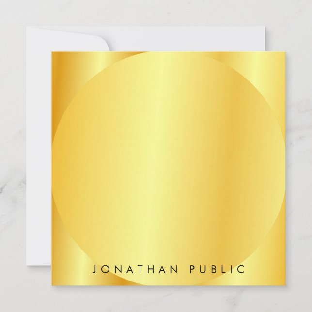 Template Faux Gold Metallic Look Personalized (Front)