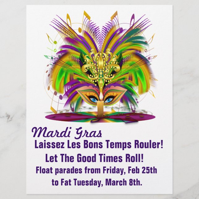 Template Flyer Mardi Gras (Front)