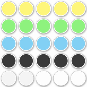Template for (25) 1.5" Round Circles Any Color Sticker