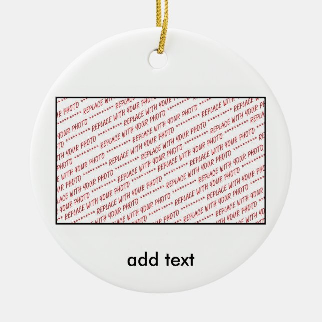 Template for Group or Class Photo Ceramic Ornament (Front)