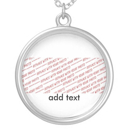 Template for Panoramic Group or Class Photo Silver Plated Necklace