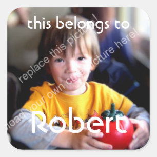 Template for Square Photo Customized Bookplate