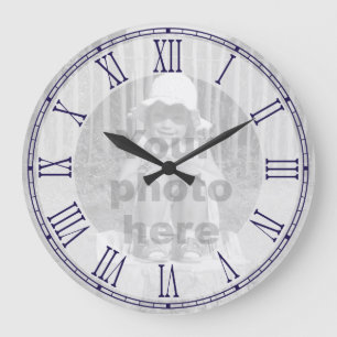 Template for your photo roman numeral wall clock