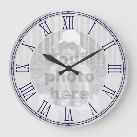 Template For Your Photo Roman Numeral Wall Clock