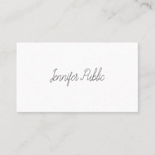 Template Freehand Script Minimalist Modern Simple Business Card