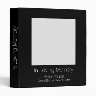 Template Funeral Guest Book 3- Add favorite Image 3 Ring Binder