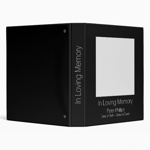 Template Funeral Guest Book 3 Add favorite Image 3 Ring Binder Zazzle