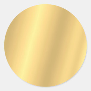 Template Glamour Elegant Blank Faux Gold Classic Round Sticker