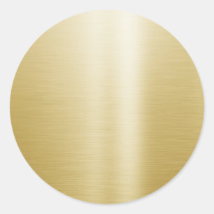 Template Glamour Elegant Faux Gold Chic Blank Classic Round Sticker